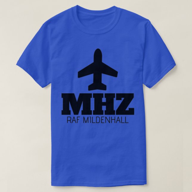 T-shirt MHZ RAF Mildenhall Code de l'aéroport Souvenir (Design devant)