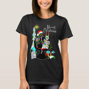 T-shirt Mi-siècle moderne chat atomique Meowny Noël