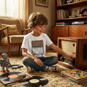 T-shirt Mi-siècle Vintage Radio Retro Music Lover