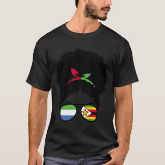 T-shirt Mi-sierra-léonais Mi-zimbabwéen Sierra Leone Z
