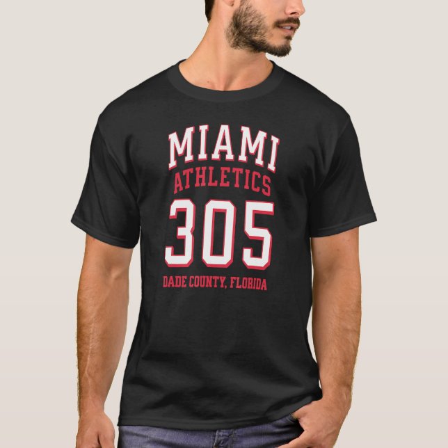 T-shirt Miami Athletics 305 Miami Dade County FL for 305 A (Devant)