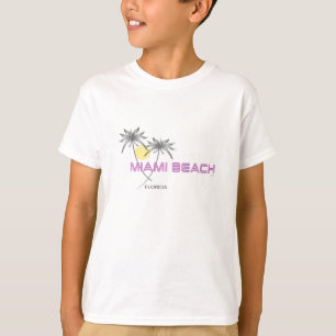 T-shirt Miami Beach Floride rose
