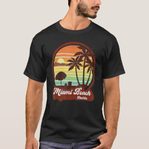 T-shirt Miami Beach Souvenirs Floride Vintage Retro les an