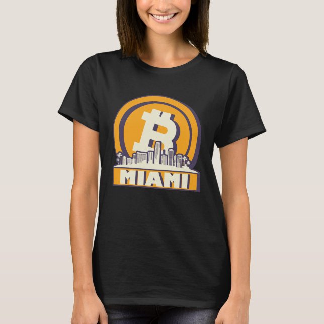 T-shirt Miami Bitcoin Maximalist  Bitcoin Miami Skyline (Devant)