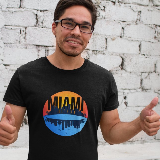 T-shirt Miami Florida Cityscape Skyline Photo (Miami Florida Cityscape Skyline Photo T-Shirt)