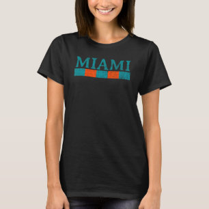 T-shirt Miami Florida Retro Vintage Patiné Throwback 14