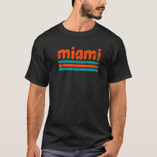 T-shirt Miami Florida Trois bandes Vintage Patiné