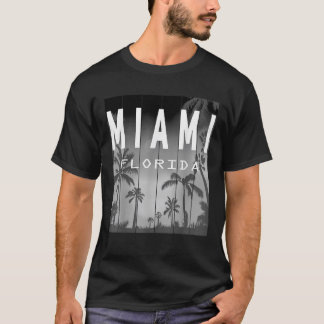 T-shirt Miami Floride Sunset I Love Miami Beach Souvenir