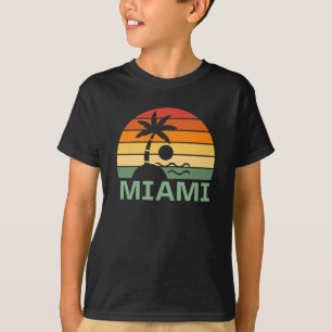 T-shirt Miami Floride Vintage Palm Trees Summer Beach