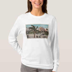 T-shirt Miami, la Floride - vue de parc et d'hôtels de