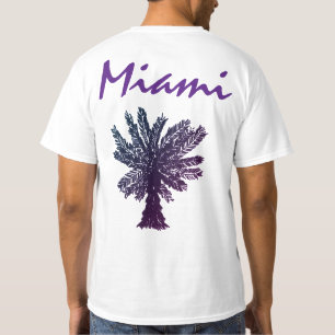 T-shirt Miami Purple Palm Tree - Croisière d'été