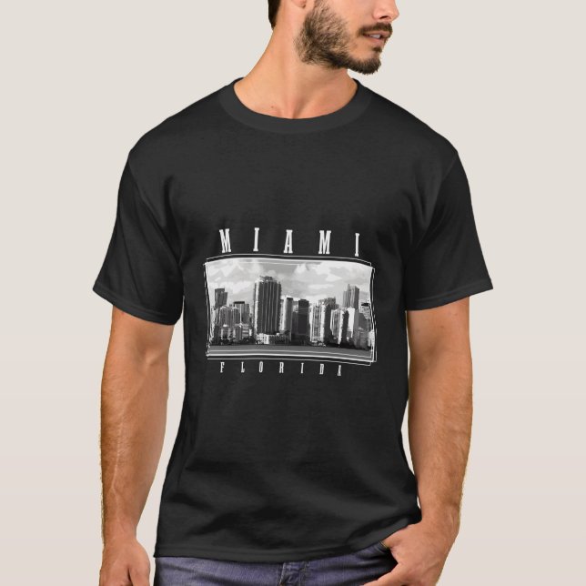 T-shirt Miami Skyline Florida Pride Miami (Devant)