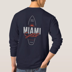 T-shirt Miami Surf – Conception de planche de surf vintage
