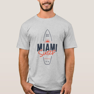 T-shirt Miami Surf – Conception de planche de surf vintage