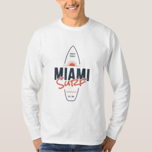 T-shirt Miami Surf – Conception de planche de surf vintage