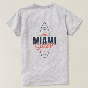 T-shirt Miami Surf – Conception de planche de surf vintage