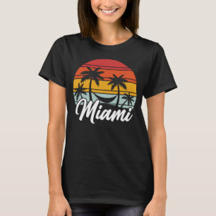 T-shirt Miami Vintage Vacances Plage Ocean Summer Miami