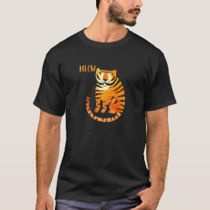 T-shirt Miaou Chat Sauvage Prédateur Chat Roi Tigre Sibéri