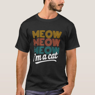 T-shirt Miaou Je Suis Un Chat D'Halloween Costume Drôle Am
