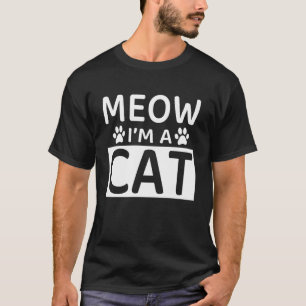 T-shirt Miaou Je Suis Un Chat Hommes Femmes Enfants Facile