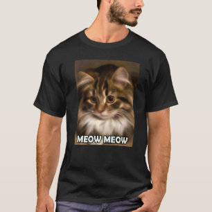 T-shirt Miaou Miaou Chat Mignon Chaton En Style De Chat 4