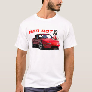 T-shirt Miata MX-5 d'un rouge ardent