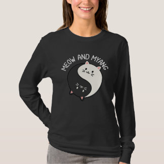 T-shirt Miaulement de chats et chat Yin Yang chinois Myang