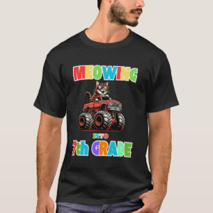 T-shirt Miaulement en 7e année Camion Monstre Chat Retour