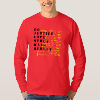 T-shirt Micah 6:8 Chemise à manches longues hébraïque