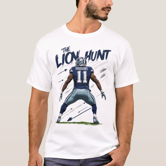 T-shirt Micah Parsons "La CHASSE DU LION" | Parsons 11 (Devant)