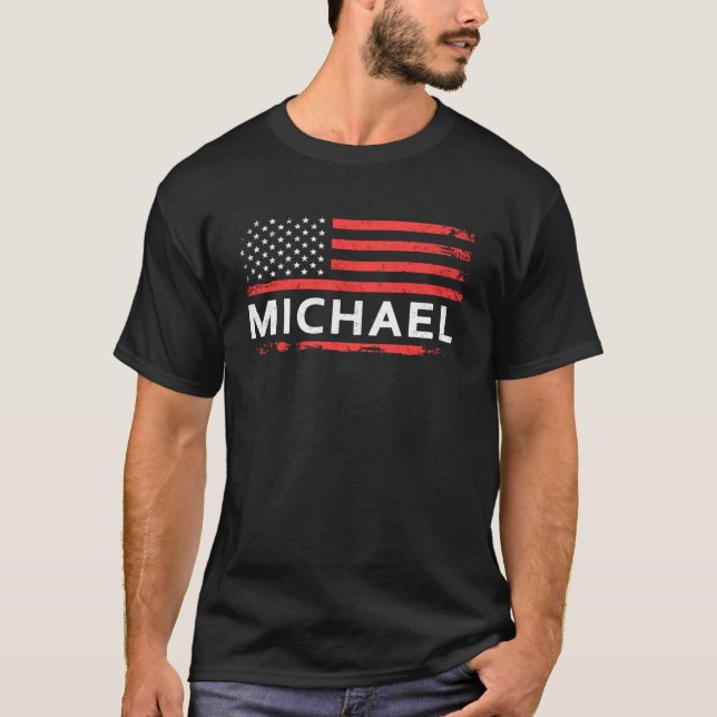 T-SHIRT MICHAEL AMERICAN FLAG  FOR MICHAEL (Devant)