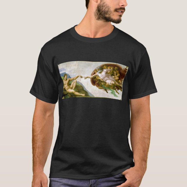T-shirt Michaël Angelo - création de la peinture d'Adam (Devant)