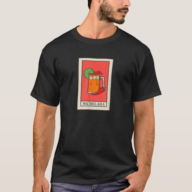 T-shirt Michelada Tarot Card Style Art épicé Cockt mexicai (Devant)
