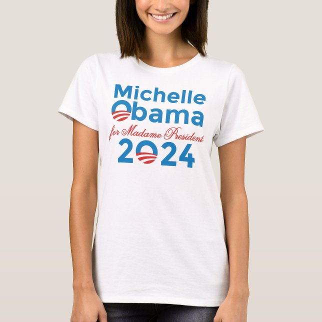 T-shirt Michelle Obama pour la Madame le président 2024 (Devant)