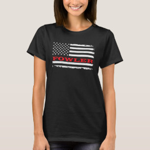T-shirt Michigan American Flag Fowler USA Patriotique Souv