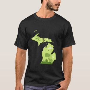 T-shirt Michigan Cute T rex Dinosaur États Enfants Cadeau