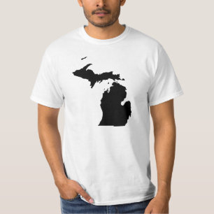 T-shirt Michigan en noir et blanc