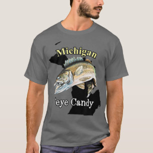 T-shirt Michigan Eye Candy Funny Walleye 801
