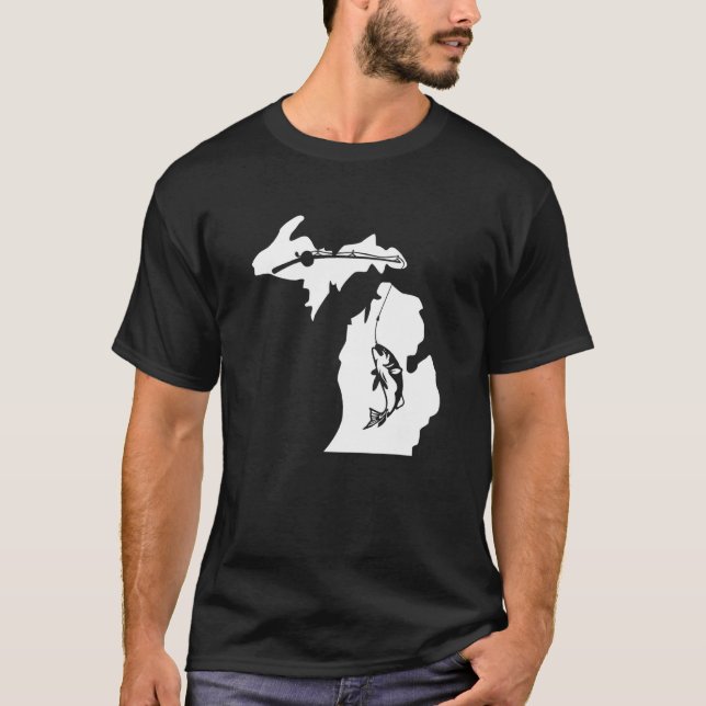 T-shirt Michigan Fishing Home State Midwest Up North (Devant)