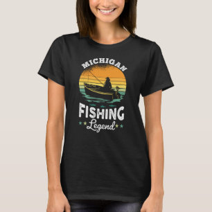 T-shirt Michigan Fishing Legend USA Fisher Gifts