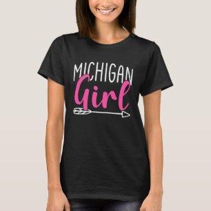 T-shirt Michigan Girl City State American Town Pays 2