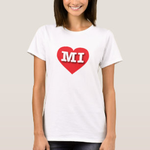 T-shirt MIchigan Red Heart - J'aime MI