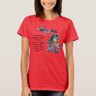 T-shirt Michigan Shirt - Personnalisé avec élection ou aut