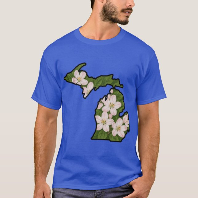 T-shirt Michigan State Flower Apple Blossom Oversized (Devant)