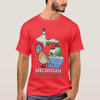 T-shirt Michigan The Great Lakes State Surdimensionné