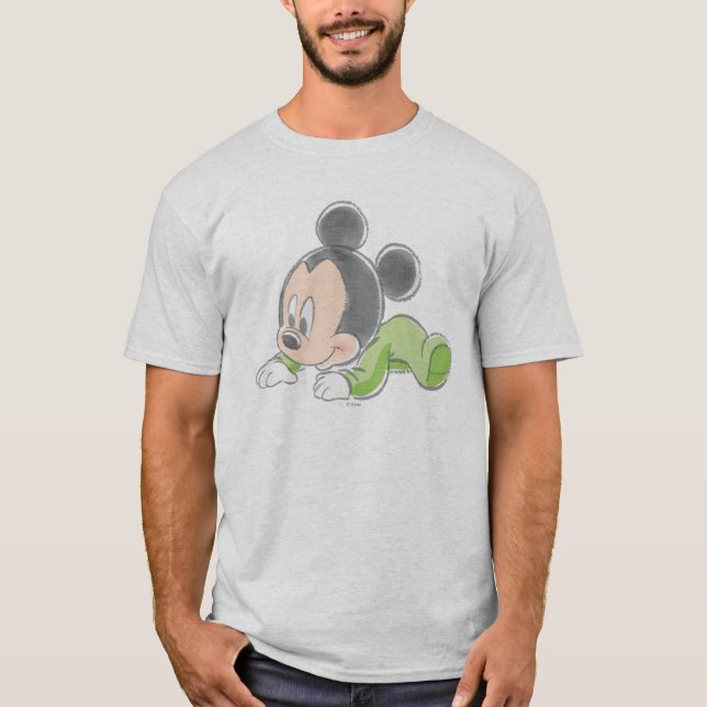 T-shirt Mickey bébé | Pajamas verts (Devant)