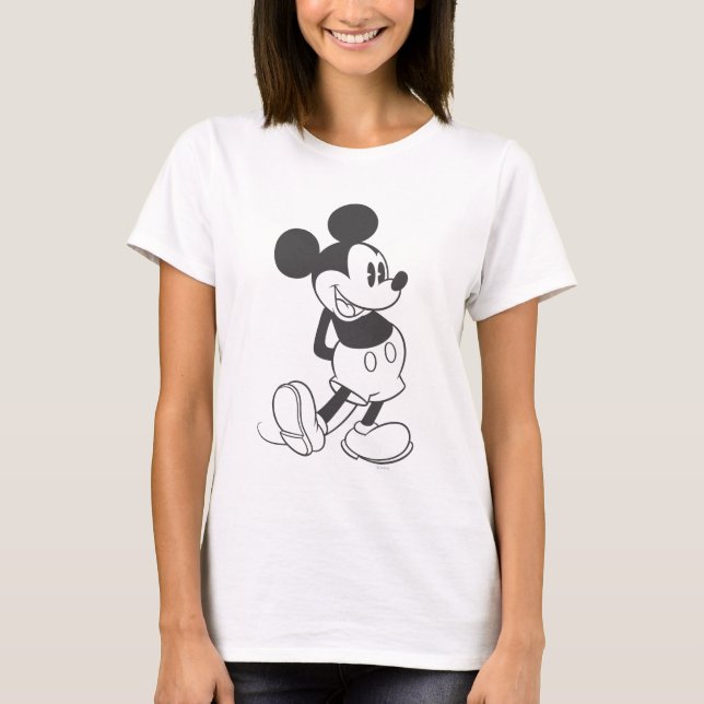 T-shirt Mickey classique | Noir et blanc (Devant)
