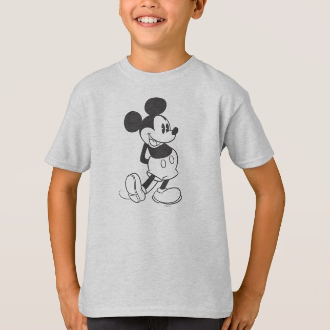T-shirt Mickey classique | Noir et blanc (Devant)