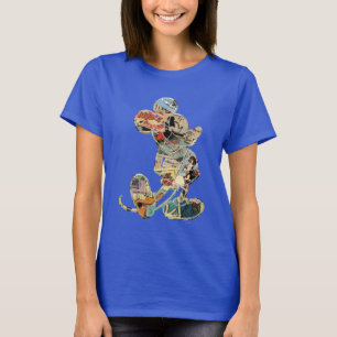 T-shirt Mickey classique Silhouette comique