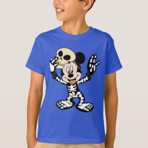 T-shirt Mickey en costume de squelette d'Halloween